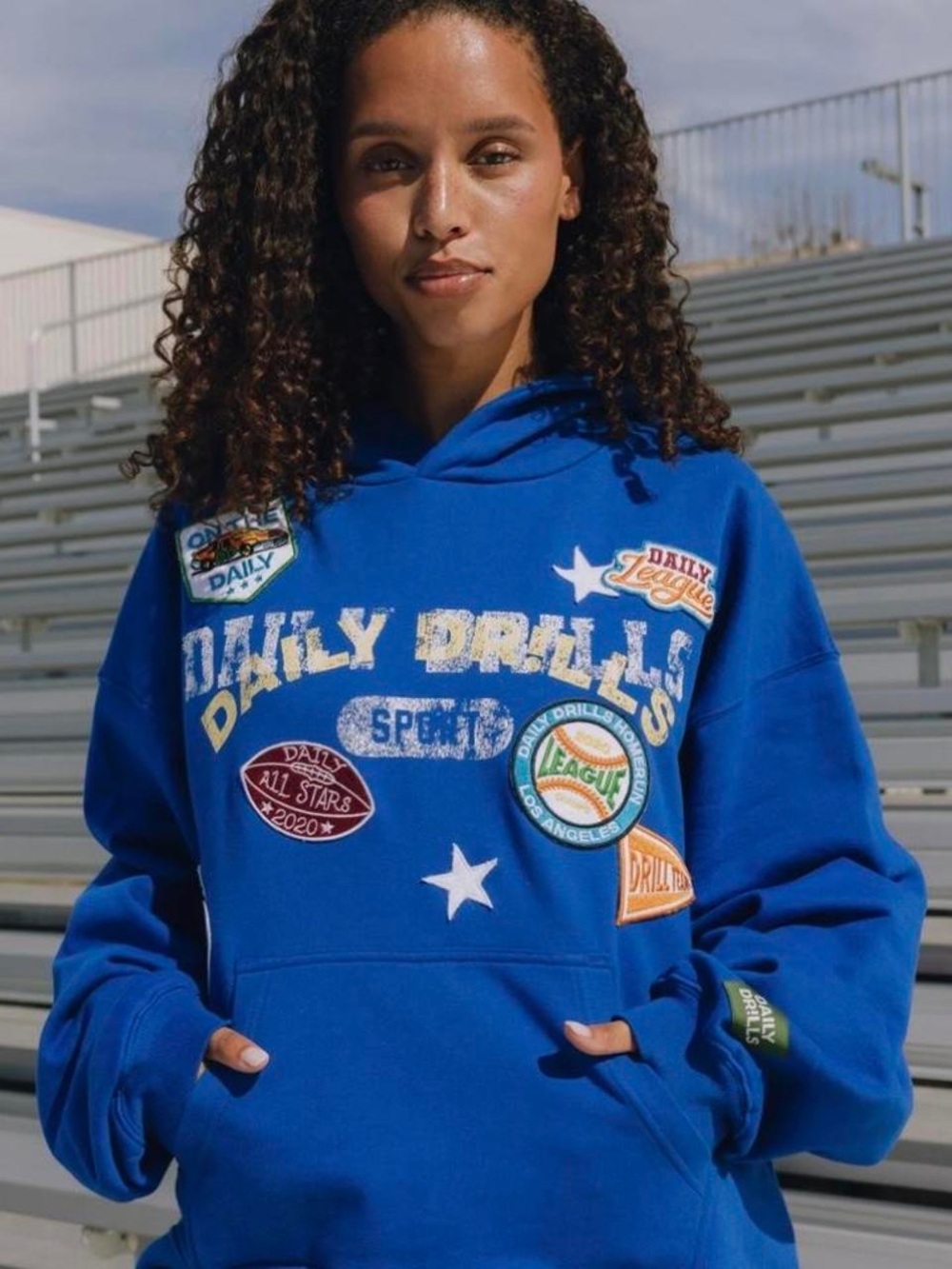 Daily drills all star hoodie in colbalt